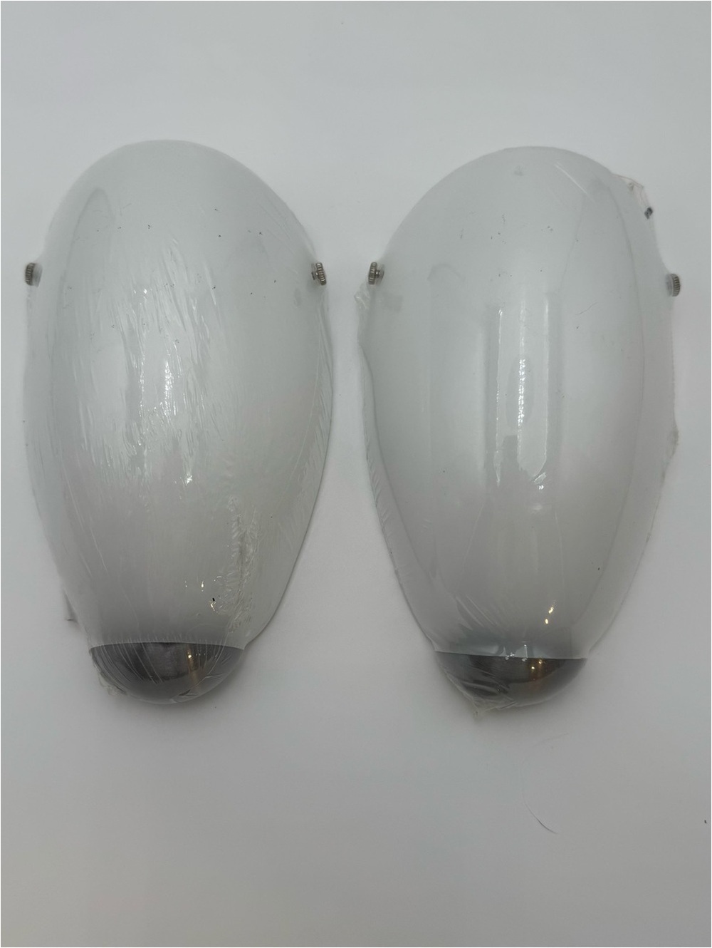 New IKEA SANTIR Wall Sconce Light Fixture Frosted Glass Nickel Set of 2